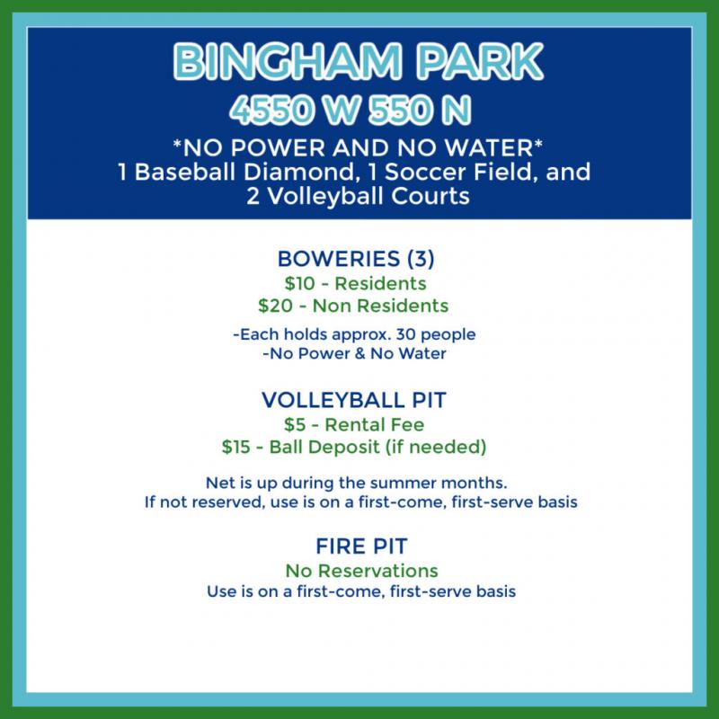 Bingham Park Reservations